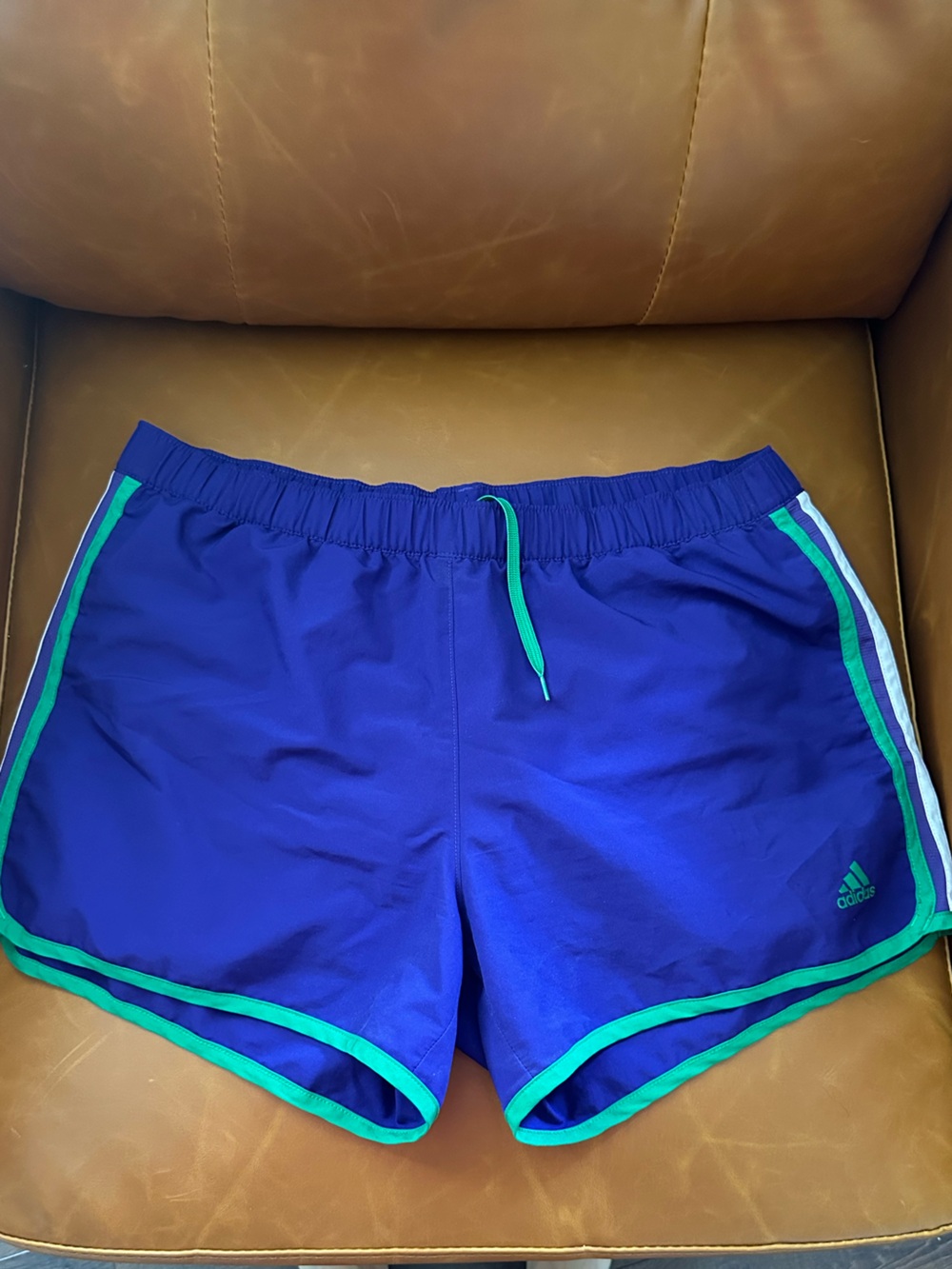 adidas Purple Climalite Shorts with Green Accent